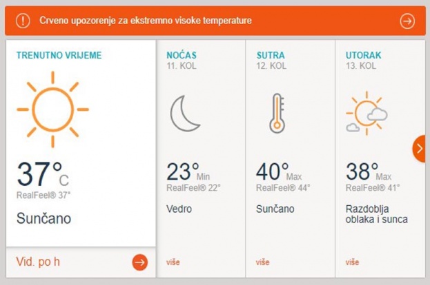 Danas vrhunac toplotnog udara u Hercegovini
