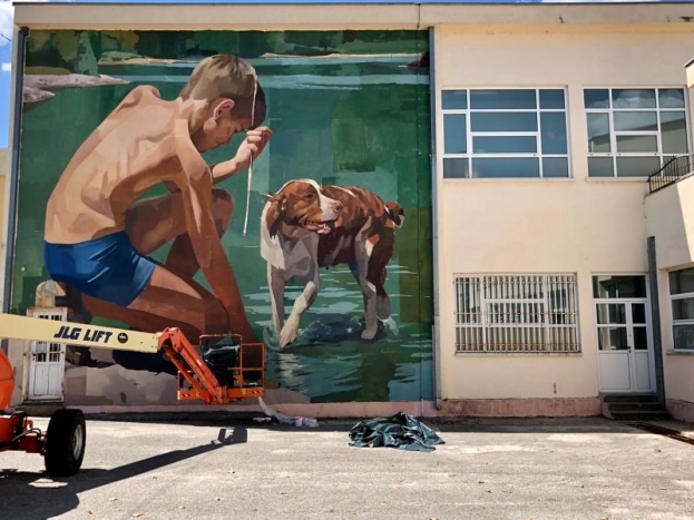 „Ljubuški Street Art residence 2021“ bliži se kraju, pogledajte kako napreduje izrada murala (FOTO)
