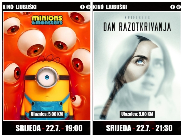 Kino Ljubuški: Ove srijede na programu Malci i čudovišta i Dan razotkrivanja