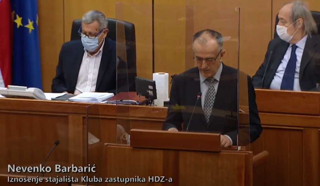 Nevenko Barbarić u Saboru RH o braniteljima te političkoj situaciji Hrvata u BiH