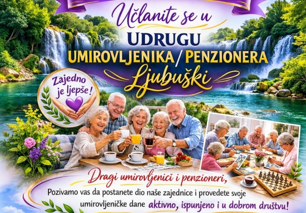 Udruga umirovljenika Ljubu&scaron;ki : Održavanje besplatnih radionica za svoje članove