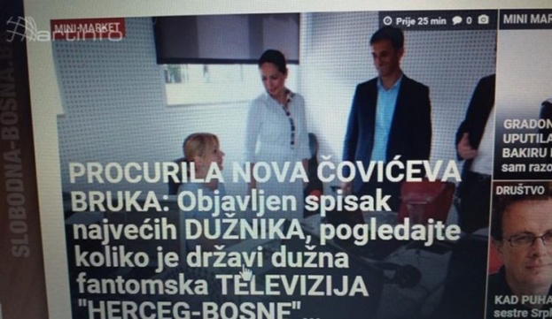 Lažno optužili RTV Herceg Bosne za dugovanje pa ubrzo izbrisali vijest