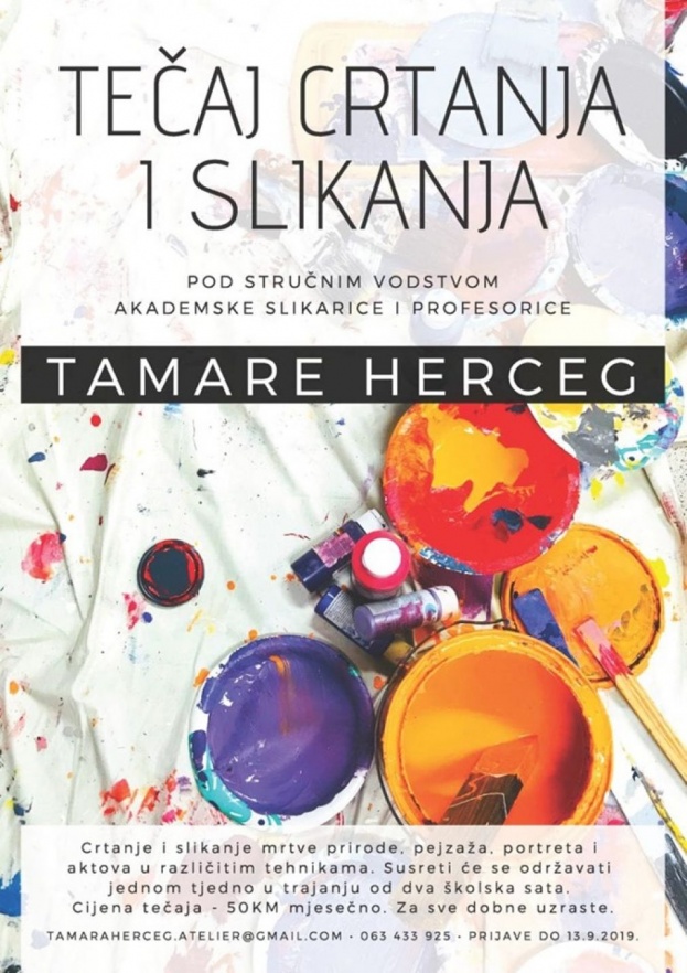 Tečaj crtanja i slikanja kod Tamare Herceg u Ljubu&scaron;kom