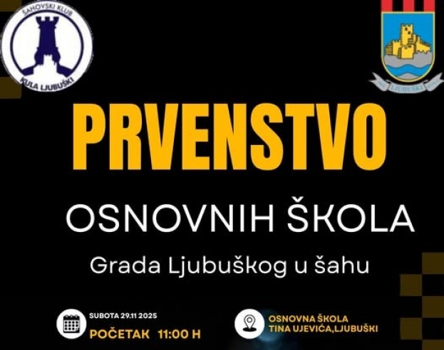 NAJAVA: Prvenstvo osnovnih škola Grada Ljubuškog u šahu