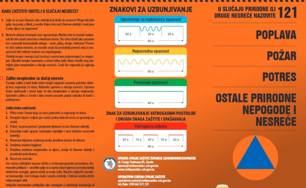 Letak o pravilima ponašanja i zaštite u slučaju prirodnih i drugih nesreća