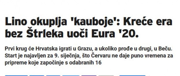 Lino okuplja &#039;kauboje&#039;: Mandić i Hrstić među odabranim