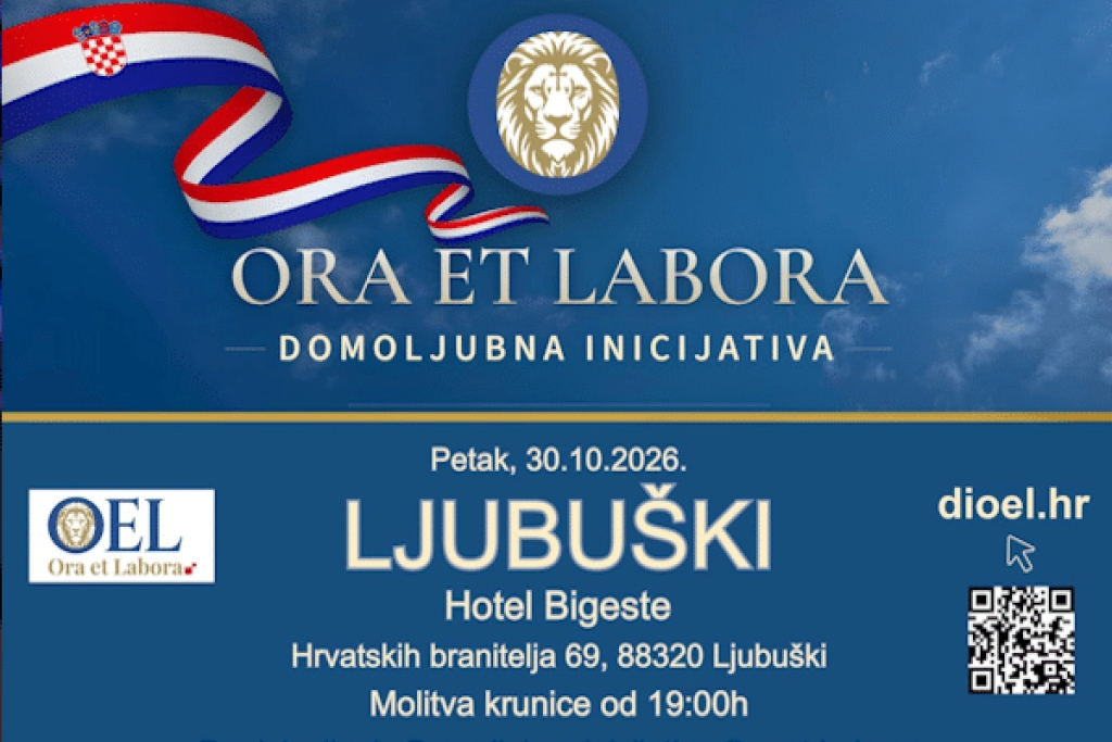 U petak u Ljubuškom predstavljanje Domoljubne inicijative „Ora et Labora”