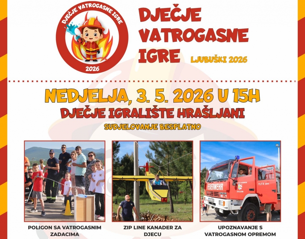 DVD Trebižat i PVP Ljubu&scaron;ki pozivaju na &bdquo;Dječje vatrogasne igre 2026.&ldquo;