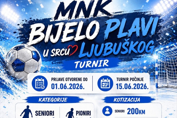 Danas počinje MNK Bijelo Plavi malonogometni turnir u Ljubu&scaron;kom