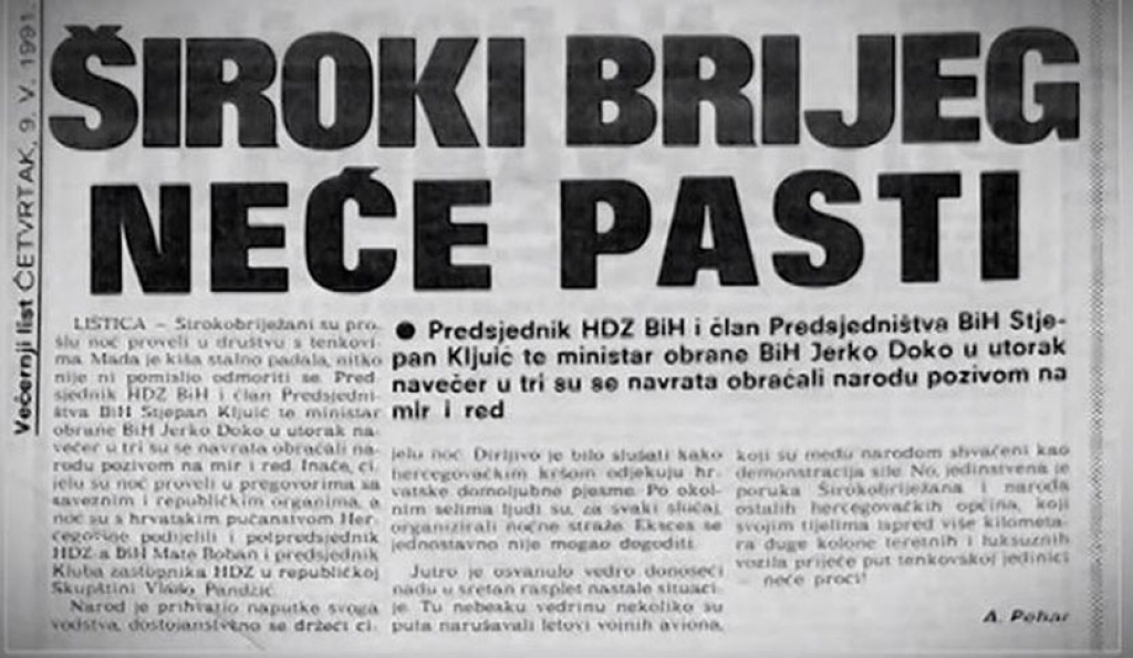 Prije 28. godina goloruki širokobriješki narod stao pred tenkove JNA i rekao: “Nema prolaza!”