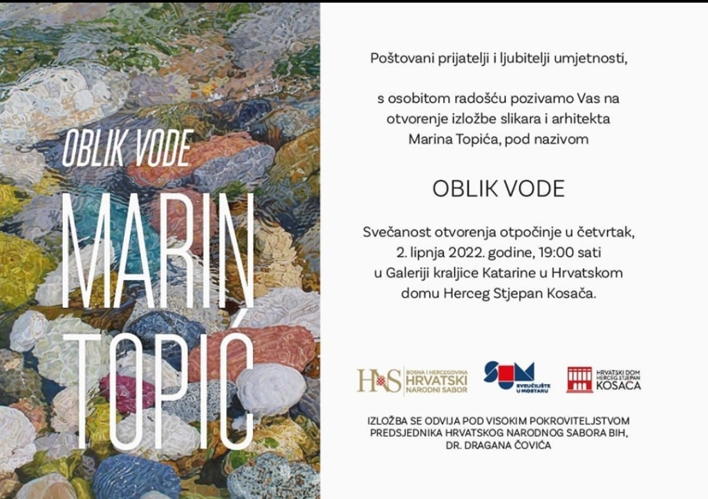 Otvorenje izložbe „Oblik vode“ umjetnika Marina Topića