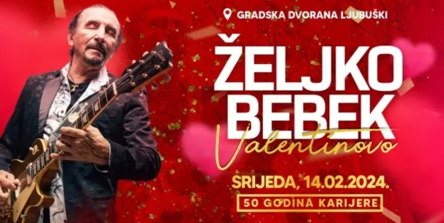 Željko Bebek obilježava 50 godina karijere na spektakularnom valentinovskom koncertu u Ljubuškom