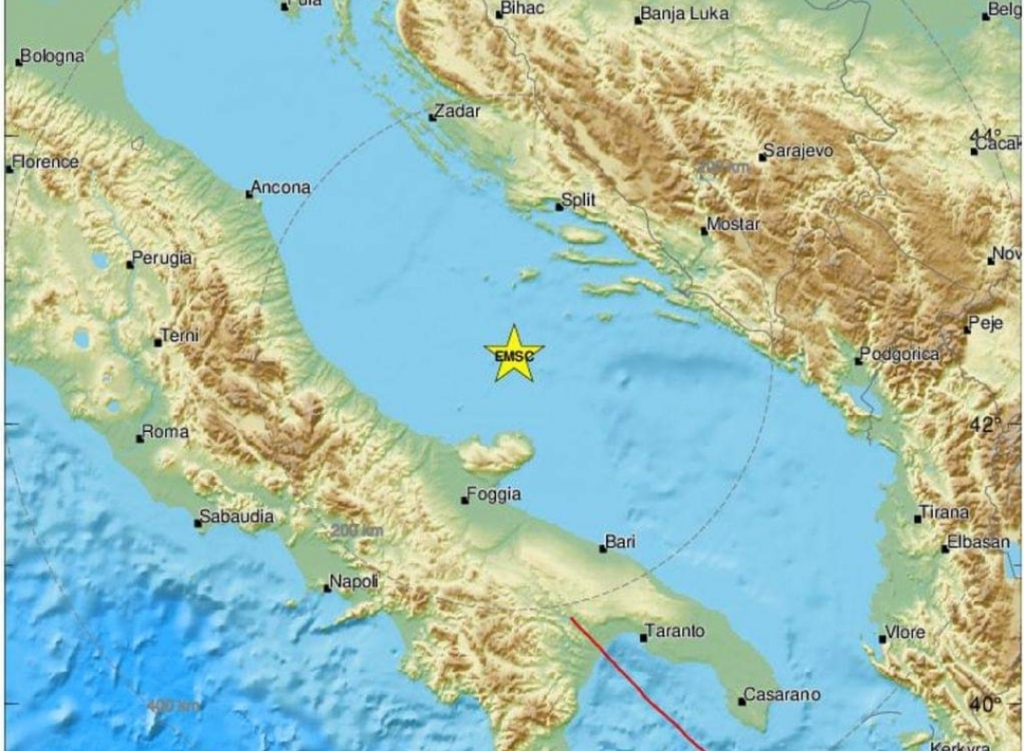 Potres u Jadranu od 5.4 po Richteru