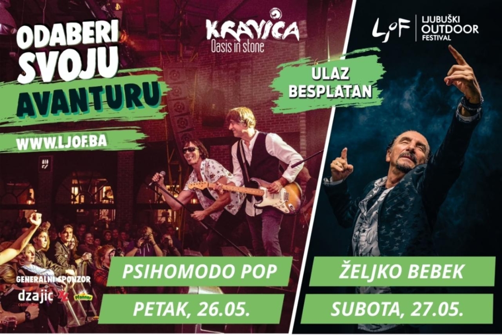 Željko Bebek i Psihomodo Pop održat će besplatne koncerte u sklopu LJOF-a