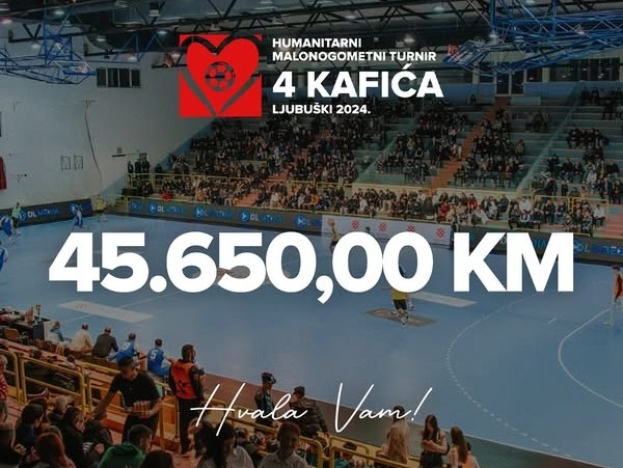 Na turniru “4 kafića” prikupljeno nevjerojatnih 45.650,00 KM