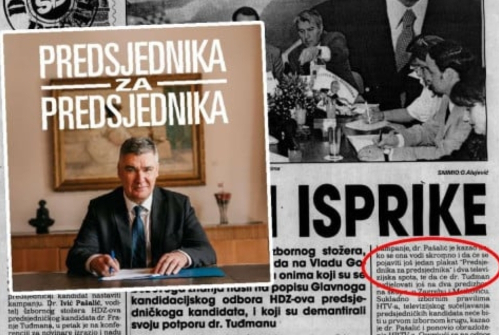 Milanović &quot;ukrao&quot; Tuđmsnov slogan star 27 godina!?