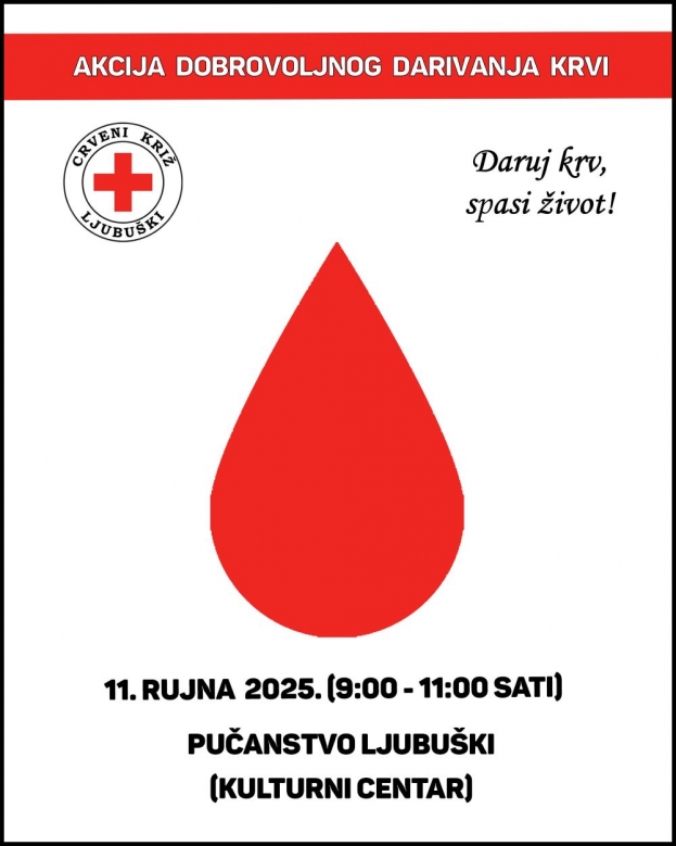 Akcija darivanja krvi za pučanstvo Ljubuškoga