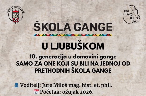 Prijave za &scaron;kolu gange u Ljubu&scaron;kom