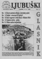 Donosimo: Ljubuški glasnik - broj 2., 15. svibnja 1992. godine