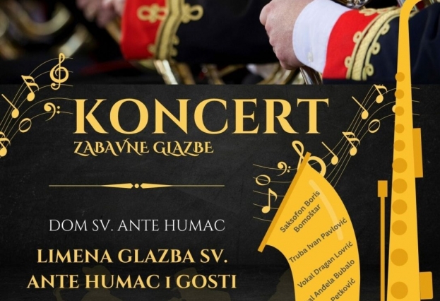 Koncert zabavne glazbe na Humcu: Večer Limene glazbe Sv. Ante i prijatelja