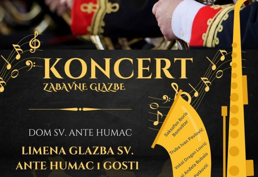 Koncert zabavne glazbe na Humcu: Večer Limene glazbe Sv. Ante i prijatelja