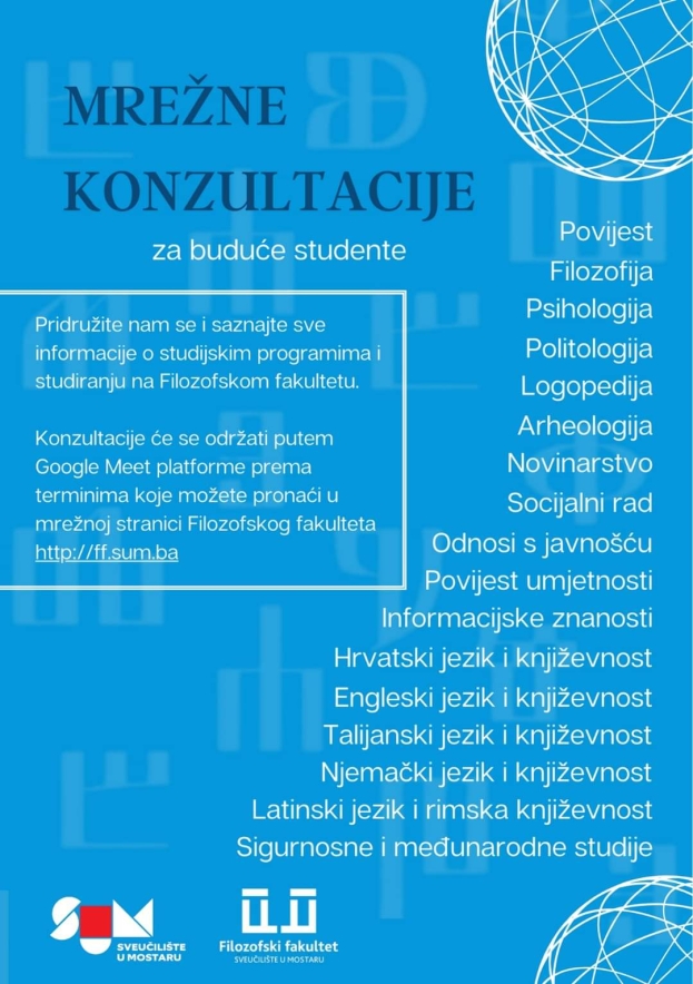 Filozofski fakultet SUM-a održava mrežne konzultacije za maturante od 21. veljače